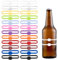 24PCS Drink Markers for Glasses, Cup Markers Bottle Strip Tag Silicone Drink Labels Name Band, Cocktail Drink Markers Water Bottle Charms, Wine Glass Markers for Drinks Party Bottle Identification