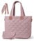 Prite Laptop Tote Bag for Women Large Puffer Quilted Shoulder Bag Handbag Lightweight Fluffy Teacher Nurse Bag with Shoulder Strap for Work, Travel, Gym, School
