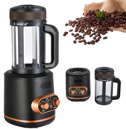 2200W Electric Coffee Roaster, 300g Full‑automatic Household Coffee Bean Roaster Machine with15min-30min Timer & 0-250℃ Temp Adjustable Knob, for Cafe Shop Restaurant Office Home