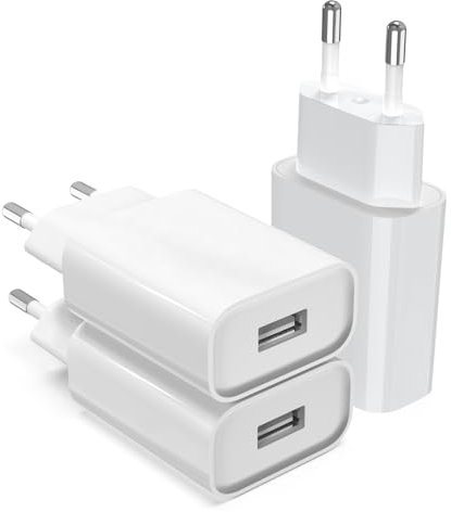 12W Cargador USB 5V/2,4A Enchufe U.SB A, Adaptador Compatible con iPhone, Samsung, OPPO, Xiaomi Cargador U SB Multiple,E nchufe Pared Carga Rapida, Corriente USB Carregador Telemovel