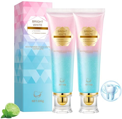 Niacinamid Whitening Zahnpasta, 100g Natürliche aufhellende Zahnpasta mit Niacinamid, Radiant Whitening Zahnpasta für Tiefenreinigung, Intensive Aufhellung, Frischer Atem