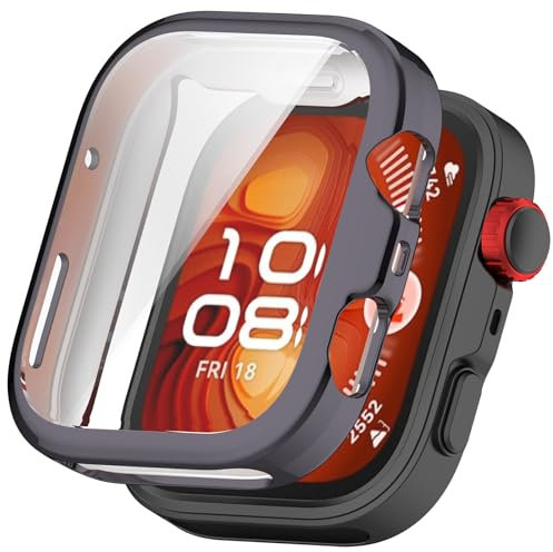 Funda compatible con Huawei Watch Fit 4 Pro, protector de pantalla flexible de TPU resistente a los arañazos, carcasa para Huawei Watch Fit 4 Pro Smartwatch (gris)