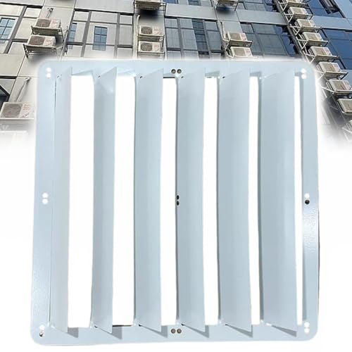 AityBuy Rejillas Deflectoras De Aire, Cubierta Deflectora De Acero para Guía De Viento, Cubierta De Unidad De Aire Acondicionado para Exteriores, Deflector De Aire Acondicionado Square-43 * 43cm