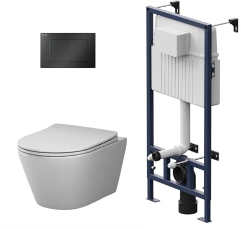AM.PM IIS90238.XB1701 Set: Wand-WC + Vorwandelement + Drückerplatte (IIS90238+XB1701)