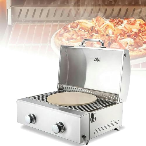 GYKOZY Commercial Gas Pizza Oven, 12 Inch Tabletop Snack Baking Machine for Restaurants and Kitchens - Multifunctional Cooking Equipment