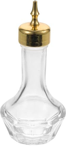 COHEALI Bottiglia di Bitter in Vetro Oro 50ml Tappo di Perdite per Ristorante e Hotel