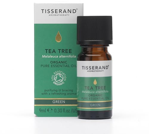 Tisserand Tea Tree Organic Essential Oil - 9ml | Purifying Tea Tree Aroma, 100% Natural Pure Essential Oils, Uncompromising Quality, Certified Vegan