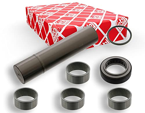 febi bilstein 15865 Achsschenkelbolzensatz mit Lager, mit Achsschenkelbolzen, Spurstangenhebelseite, 1 Stück