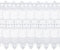Plauener Spitze by Modespitze, Store Bistro Gardine Scheibengardine mit Stangendurchzug, hochwertige Stickerei, Höhe 45 cm, Breite 144 cm, Weiß