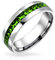 Bling Jewelry Klassischer August Geburtsmonat Hellgrüner Kristall-Ewigkeitsbandring Aus Edelstahl In Silberton
