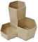 Générique Pots À Crayons, en Carton, 3 Compartiments - Lot De 6