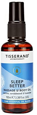 Tisserand Aromatherapy - Sleep Better - Massage Oil - Lavender, Jasmine & Sandalwood Essential Oils - 100% Natural Pure Essential Oils - 100ml