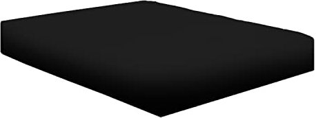 Luxury Home Collections Spannbettlaken aus 100% ägyptischer Baumwolle, 40 cm, extrabreit, schwarz, Super King