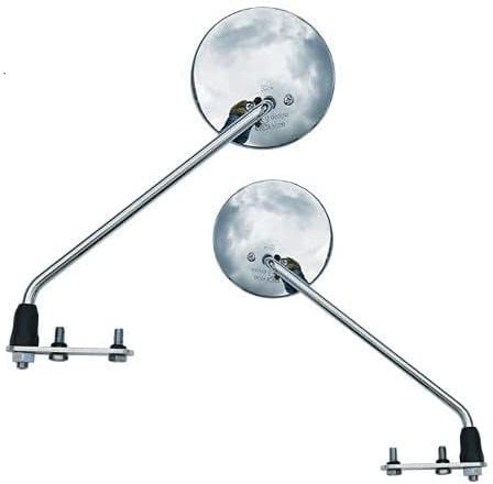 Paar Rückspiegel kompatibel mit Piaggio Vespa PX 125 1982 Chrom