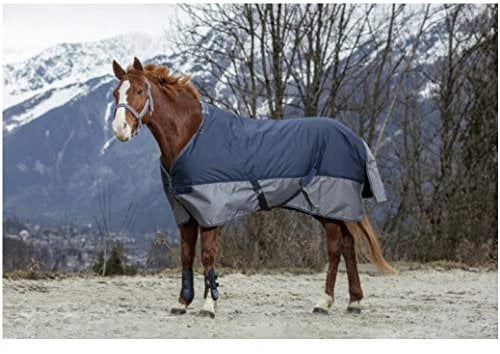 Equi-Theme/Equit'M Tyrex 600 D Pferdedecke, Unisex, 400909, Marineblau/grau, 5 ft/9-Inch/175 cm