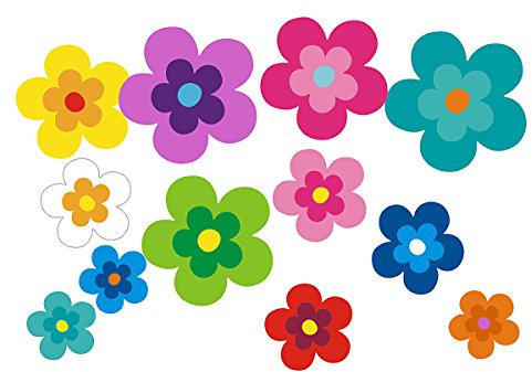 Autoaufkleber, Blumendesign: Mini 15-Set 5-26 Stück - bunt gemischt!