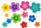 Autoaufkleber, Blumendesign: Mini 15-Set 5-26 Stück - bunt gemischt!