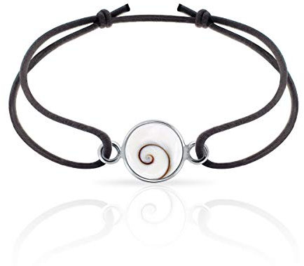 PLANETYS - 925 Sterling Silber Armband Elastische Schnur Auge des Heilige Lucie - Santa Lucia - Oeil de Sainte Lucie - Shiva Eye