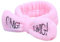 FURU Frauen SPA Breites Stirnband, Niedliche Bowknot OMG Buchstaben Bestickte Haarband, Elastische Make-up Flanell Turban 8 Farben