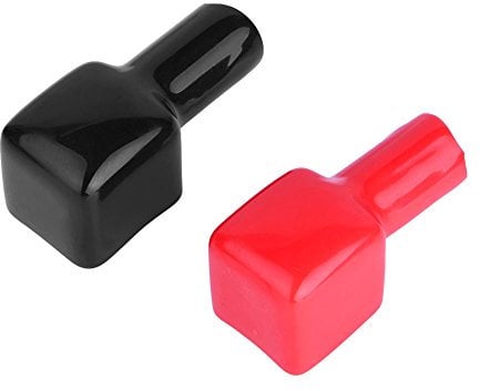 Keenso Marine Battery Terminal Cover, 2 Pcs Insulating Marine Battery Boot with Terminal Covers Flexible and Soft with Red & Black Positive and Negative 192681 192682 Auto and