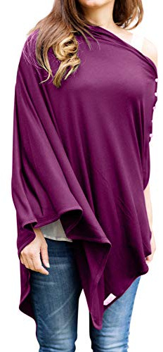 Byrd & Blume Funda de lactancia súper suave, cubierta de lactancia, chal, bufanda, poncho, envoltura, manta para cochecito y funda de asiento de coche de bebé, 100% viscosa, certificado Oeko-Tex, 60 x