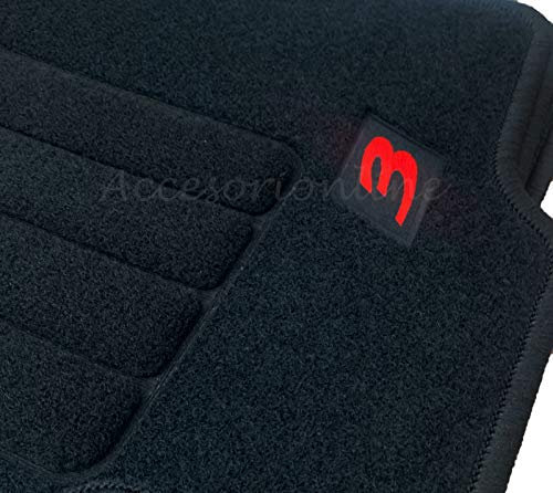 Fußmatten für Mazda 3 I 2003-2009 alle Modelle – komplettes Set Gummifußmatten Auto Mazda 3 – maßgeschneiderte Matten – Original Befestigungen