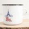 Huuraa Emaille Tasse Paris Geschenk Kaffeebecher Vintage 300ml Paris Geschenkidee
