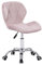 Charles Jacobs Home Office Swivel Computer Desk Chair with a Height Adjustable Chrome base and Wheels - Pink Velvet
