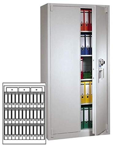 Müller Safe BS 1200 Stahlbüroschrank, Mechanisches Kombinationsschloss ZKS anstatt des Doppelbartschlosses, H135xB95xT55 cm, 135 kg