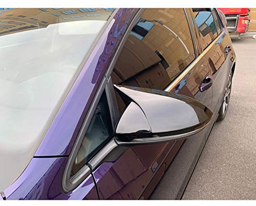 AUTO-STYLE Spiegelkappen kompatibel mit Volkswagen Golf VII 2012-2019 'A-Look' - Spiegelschwarz -Satz à 2 Stück