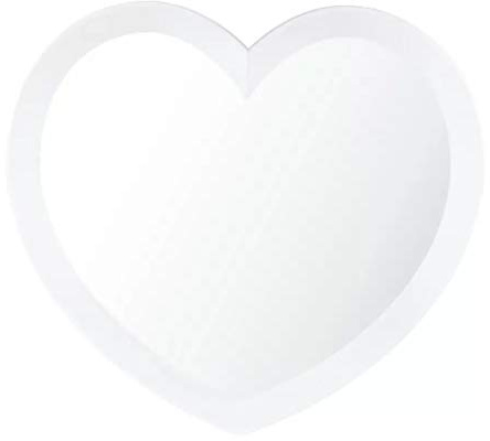 A2Z Home Heart Shaped Wall Mirror - White Size H46.5, W51.5