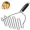Potato Masher Large Heavy Duty Stainless Steel Potato Masher Kitchen Tool Professional Metal Wire Chopper for Beans Avocado Vegetables 26cm (Silver)