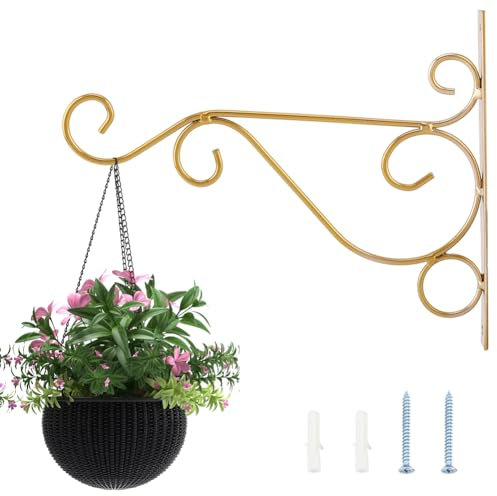 Staffa per Piante da Appendere, Gancio da Parete in Ferro Porta Piante da Esterno Porta piante da Appendere per Mangiatoie per Uccelli, Fioriere, Lanterne