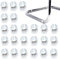 Atack-B 32pcs Patin Pied Chaise Tube Embout Tampon Capuchon Bouchon Protection Plancher Meuble Forme U en Plastique Chaise Casquettes,Chaise Jambe Caps Silicone Tube Pince (25mm,Weiß)