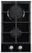 Cookology GGH306BK Gas on Glass Hob 30cm Built-in 2 Burners with Cast Iron Pan Supports, Auto Igniton and LPG Conversion Kit - In Black