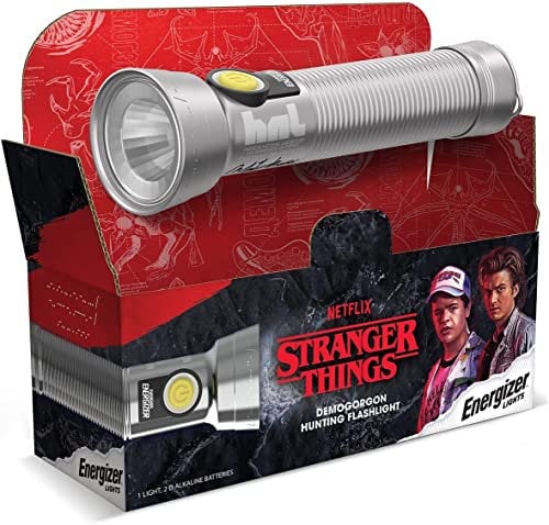 Energizer Stranger Things Flashlight - Limited Edition LED Flashlight, Batteries Included, Vintage Flashlight, Stranger Things Collector's Edition, Gray (E303659400)