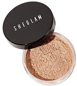 SHEGLAM Baked Glow Setting Powder Oil Control Loose Face Powder Translucent Pore-Less Flawless Smooths Fine Lines Glowy Powder - Light Brown