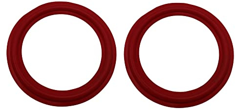 IMC Audio Red 10 inch Rubber Speaker Foam Edge Subwoofer Surround Rings Replacement Parts for Speaker Repair or DIY 2 Pieces
