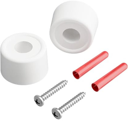 QUERGO Rubber Door Stop Floor Wall Mounted Door Stops Rubber with Fixings (2-Pack)