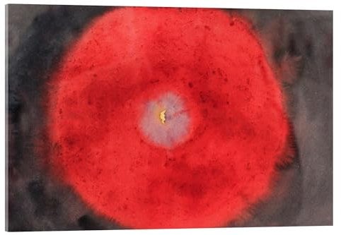 Posterlounge Beim Betrachten von Blumen und Bäumen, die Birke Acrylglasbild von Hilma af Klint 130 x 90 cm Rot Kreise Wanddeko