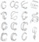 ZAMXHUG Faux Piercing Oreille - 15 Pcs Faux Piercing Oreille Réglables Ear Cuff Cartilage Clips Oreilles Non Percées Manchette Oreille Boucle Oreille sans Trou Boucle d'oreille Clip Femme(Argent)