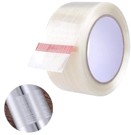 Clear Duct Tape 25M/82FT - Waterproof High Performance Adhesive Tape, Easy Tear by Hand, Ideal for Indoor and Outdoor Use