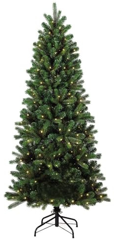 Albero di natale Aspen Slim con luci LED 100% PVC di Altissima qualità (210 cm)