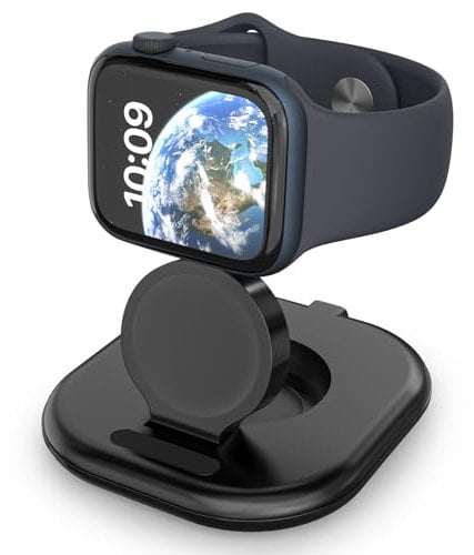 KTEBO® for Apple Watch Charger Cable with Dock, TYPE-C Portable Wireless Fast Charging Charger for iwatch, i watch Charger Compatible with Apple Watch Series 9/8/Ultra/7/SE/6/5/4/3/2-Black