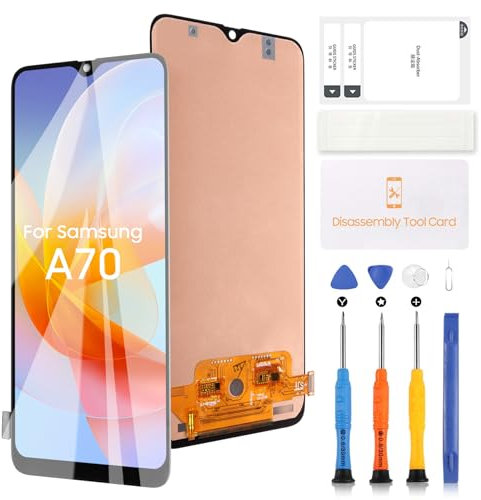 OLED LCD Bildschirm für Samsung Galaxy A70 A705 SM-A705F A705FN A705MN/DS LCD Display Touchscreen Digitizer Montage Ersatz Reparaturset - Schwarz Kein Rahmen