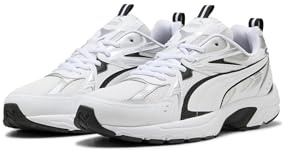 PUMA Milenio Tech, Scarpe da Ginnastica Unisex-Adulto, White Black Silver, 41 EU