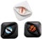 Contact Lens Cases,Halloween Contact Lenses, Fancy Halloween Gifts Eyes Personality Box, Tweezers & Suction Stick, No Contact Lens, 6.8 x 6.8 x 1.9 cm Eyes Storage Travel Portable Lens Box(3PCS)