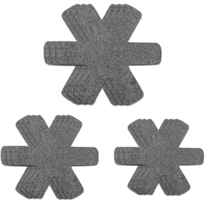 9 Pieces Pot Pan Protectors for Stacking, Larger&Thicker Saucepan Protectors of 3 Sizes, Adjustable Pan Separators Pads，Anti-Skid Reusable Pot Dividers Pads for Cookware in Kitchen Cupboard