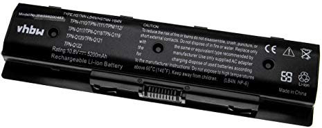 vhbw Batterie Remplacement pour HP HSTNN-YB4O, HSTNN-YB4N, PI06, P106, PI03, P109, HSTNN-UB4O pour Ordinateur Portable (5200mAh, 10,8V, Li-ION)