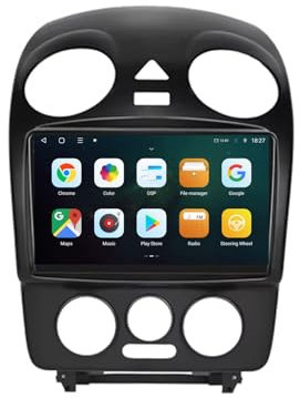 Android 13 2 DIN Car Radio Stereo para Volkswagen VW Beetle 2004-2010 9 Pulgadas Autoradio con WiFi GPS Rear View Camera RDS FM BT DVR SWC Ventilador de refrigeración(2+32G)